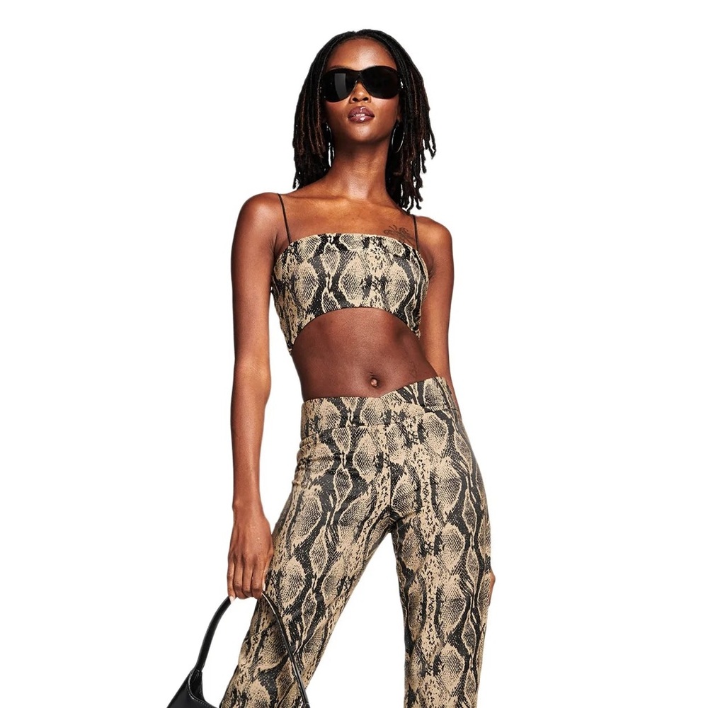 I.AM.GIA snakeskin bandeau top